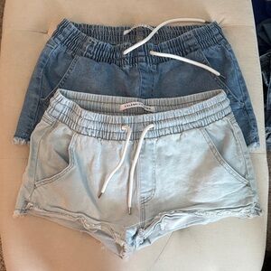 Celebrity Pink Women's Jean Shorts - Light Blue and Dark Blue